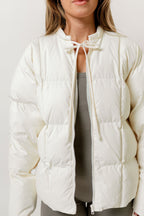 Mila Puffer Jacket in Cream
