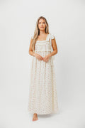 Ellery Tank Maxi Dress with Bow Straps in Primrose - Bump Friendly