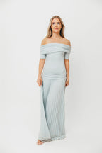 The Lennox Maxi Dress in Dusty Blue - Bump Friendly