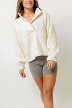 Arlo Pullover in Ivory/Pink