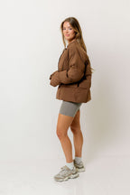 Mila Puffer Jacket in Brown
