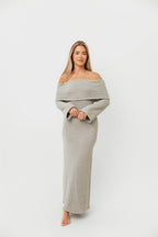 Nora Knit Maxi Dress in Dusty Sage - Bump Friendly