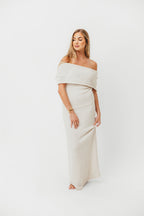 Brit Maxi Dress in Cream - Bump Friendly