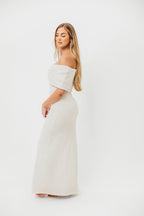 Brit Maxi Dress in Cream - Bump Friendly