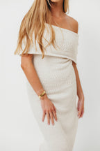 Brit Maxi Dress in Cream - Bump Friendly