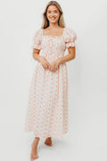 Savanna Steppe 100% Cotton Dress in Pink Rose - Bump Friendly & Inclusive Sizing