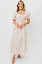 Savanna Steppe 100% Cotton Dress in Pink Rose - Bump Friendly & Inclusive Sizing