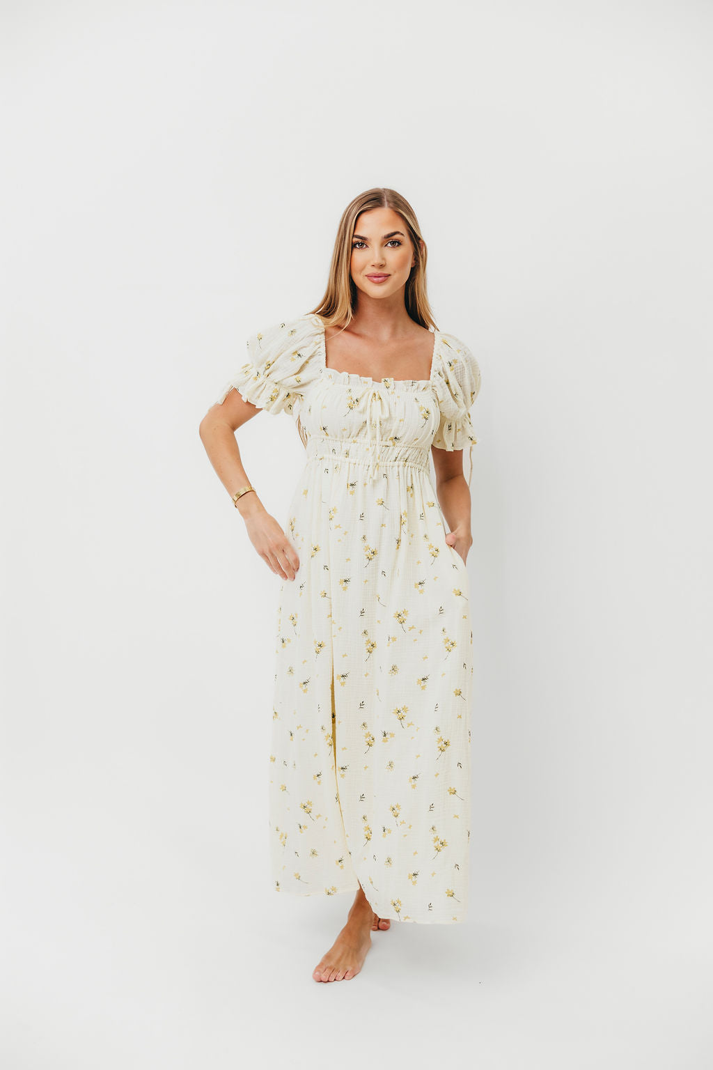 Savanna Steppe 100% Cotton Dress in Cream - Bump Friendly & Inclusive Sizing (S-3XL)