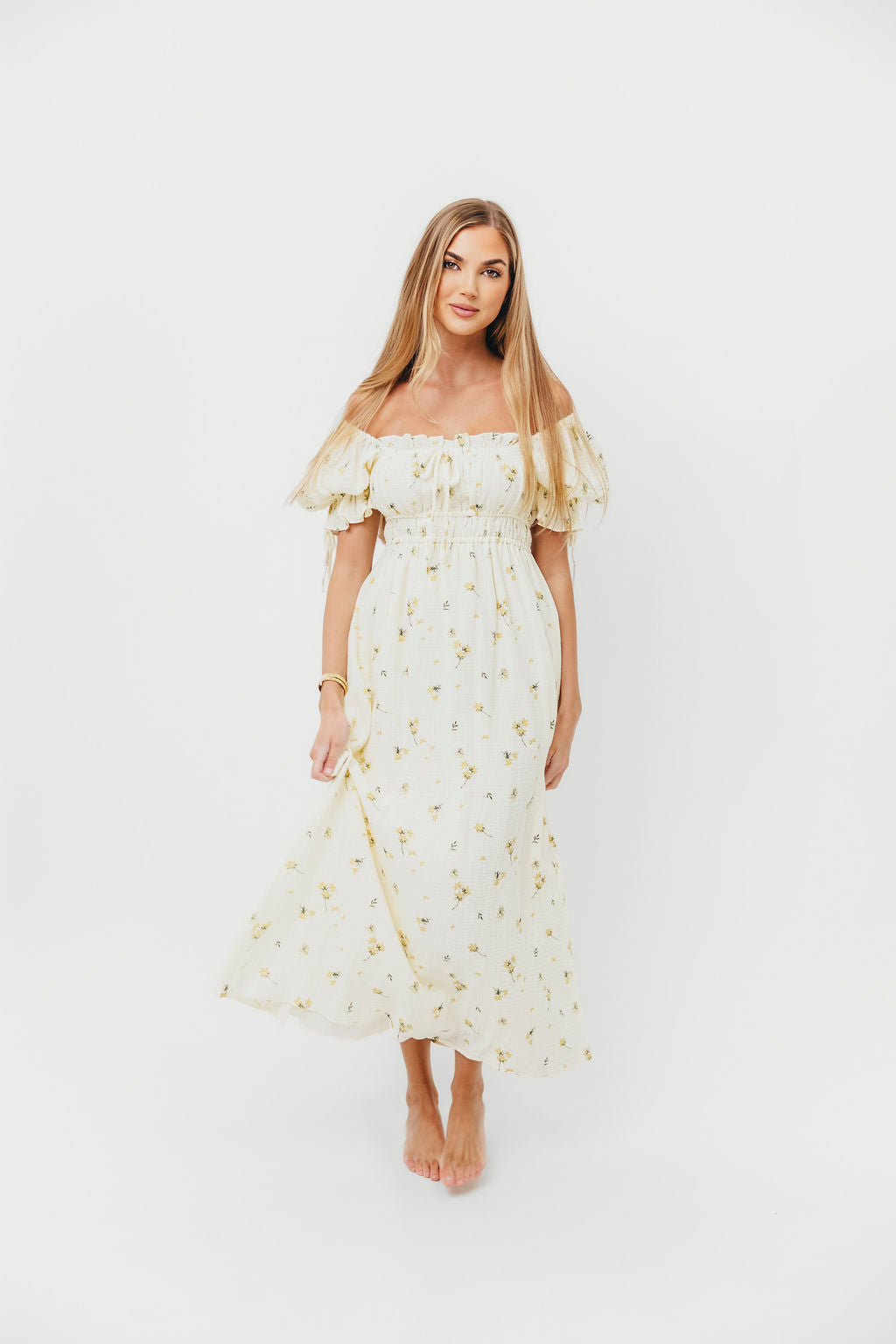 Savanna Steppe 100% Cotton Dress in Cream - Bump Friendly & Inclusive Sizing (S-3XL)