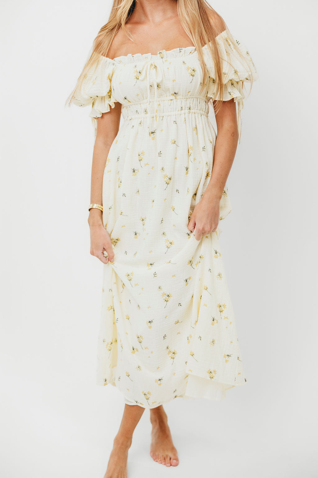 Savanna Steppe 100% Cotton Dress in Cream - Bump Friendly & Inclusive Sizing (S-3XL)