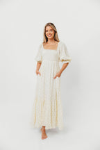 Livvy 100% Cotton Maxi Dress in Petite Blue Floral -Bump Friendly & Inclusive Sizing