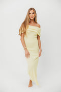 Brit Maxi Dress in Butter Yellow - Bump Friendly