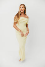 Brit Maxi Dress in Butter Yellow - Bump Friendly