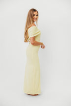 Brit Maxi Dress in Butter Yellow - Bump Friendly