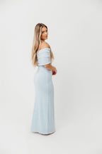 Brit Maxi Dress in Dusty Blue - Bump Friendly
