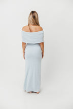 Brit Maxi Dress in Dusty Blue - Bump Friendly
