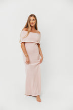 Brit Maxi Dress in Dusty Pink - Bump Friendly