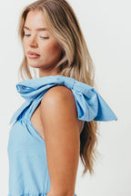 Jordan One-Shoulder Maxi Dress in Carolina Blue - Bump Friendly *Final-Sale*