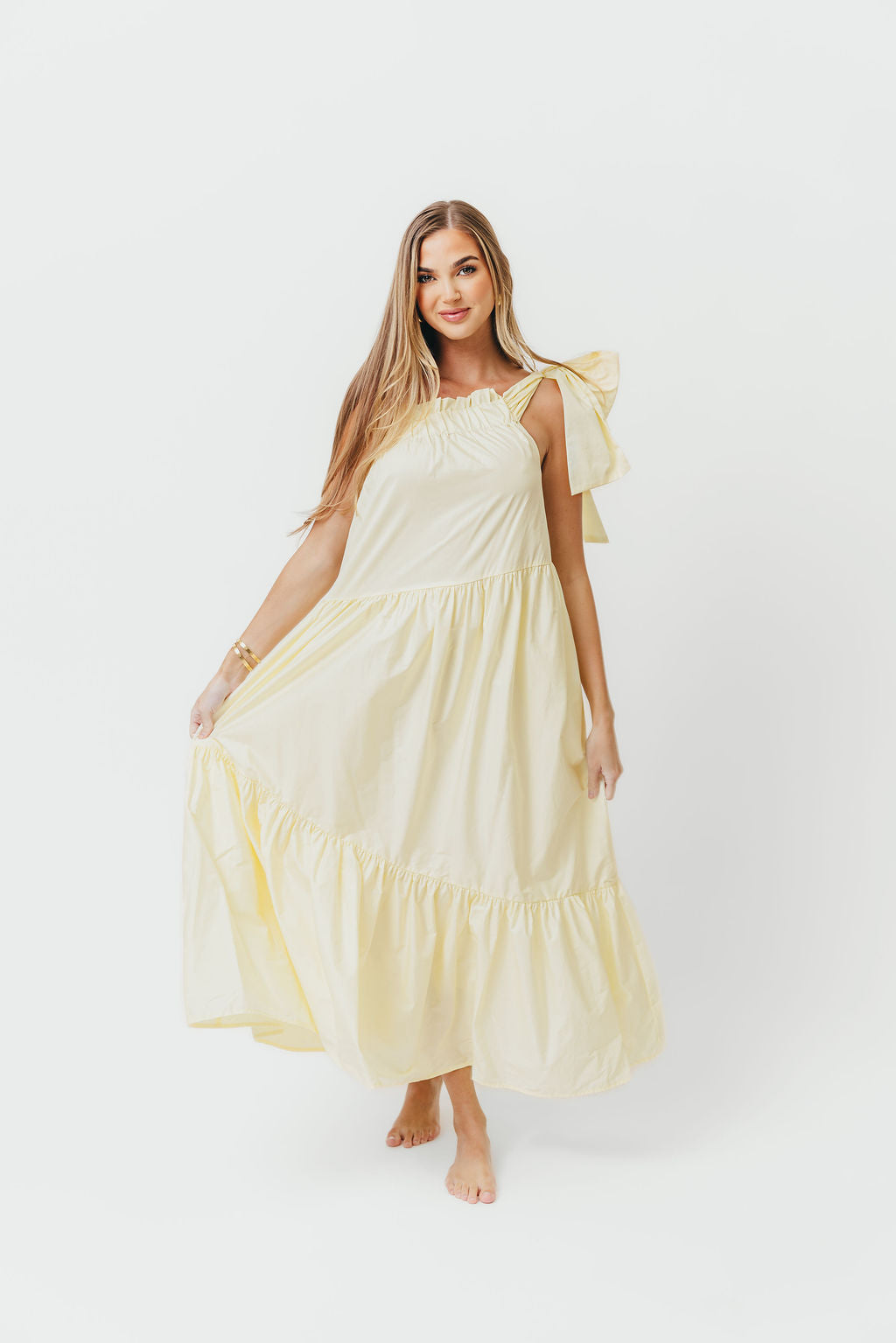 Jordan One-Shoulder Maxi Dress in Vanilla - Bump Friendly *Final-Sale*