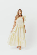 Jordan One-Shoulder Maxi Dress in Vanilla - Bump Friendly *Final-Sale*