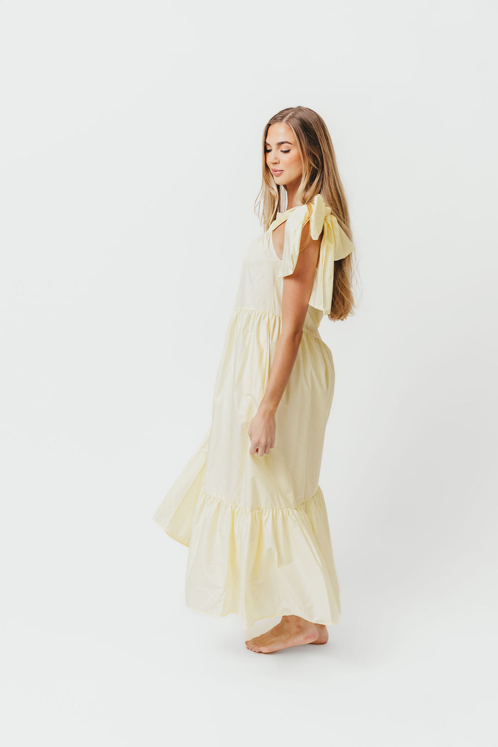 Jordan One-Shoulder Maxi Dress in Vanilla - Bump Friendly *Final-Sale*