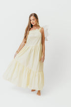 Jordan One-Shoulder Maxi Dress in Vanilla - Bump Friendly *Final-Sale*
