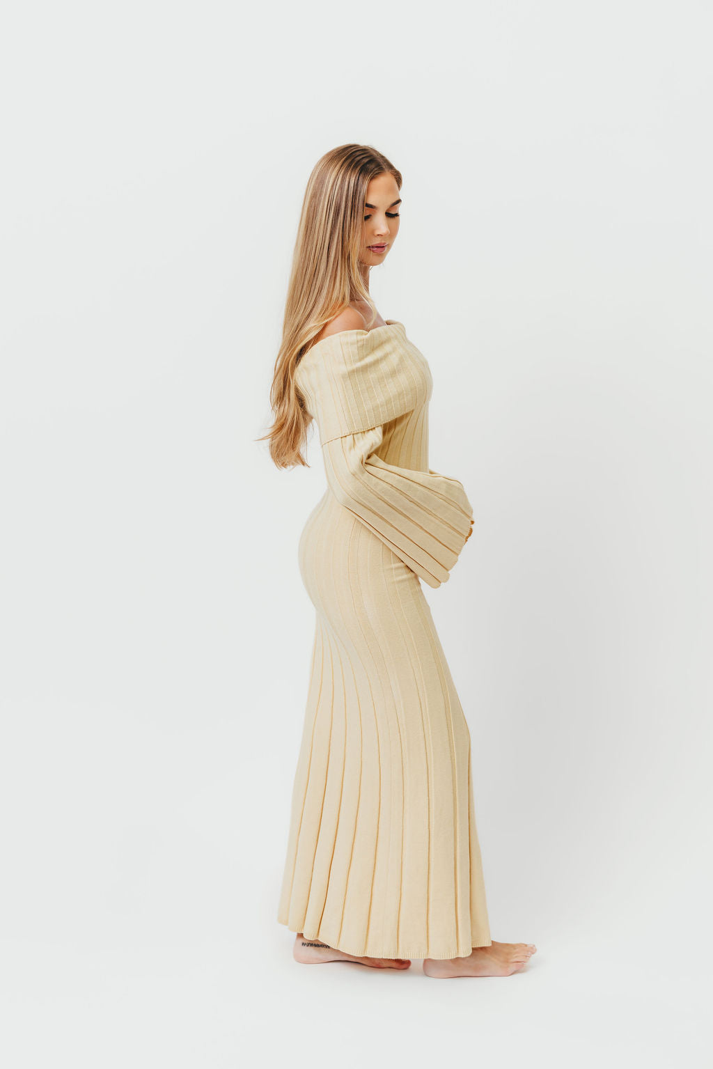Evella Maxi Dress in Butter Yellow - Bump Friendly & Inclusive Sizing
