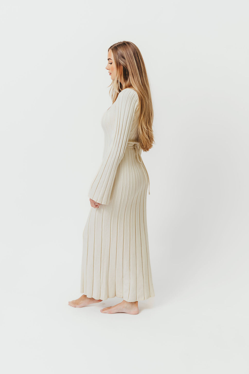 Rowan Square Neck Maxi Dress in Cream