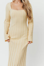 Rowan Square Neck Maxi Dress in Buttercream *Final Sale*