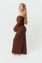Nora Knit Maxi Dress in Chocolate Brown - Bump Friendly *Final Sale*