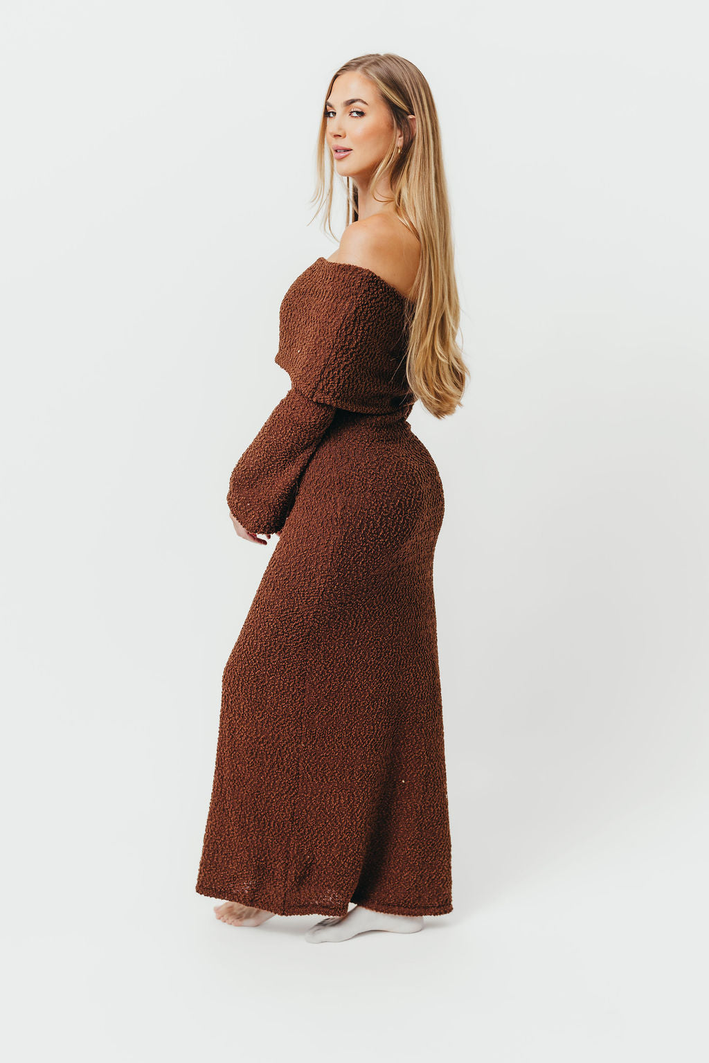 Nora Knit Maxi Dress in Chocolate Brown - Bump Friendly *Final Sale*