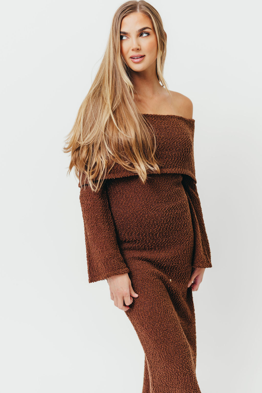 Nora Knit Maxi Dress in Chocolate Brown - Bump Friendly *Final Sale*
