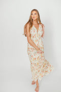 Ambrose Maxi Dress in Cream/Coral Floral *Final-Sale*