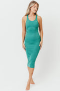 Lala Racerback Bodycon Midi Dress in Green *Final-Sale*