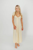 Remi Maxi Dress in Custard - Restocking end of Jan 2026