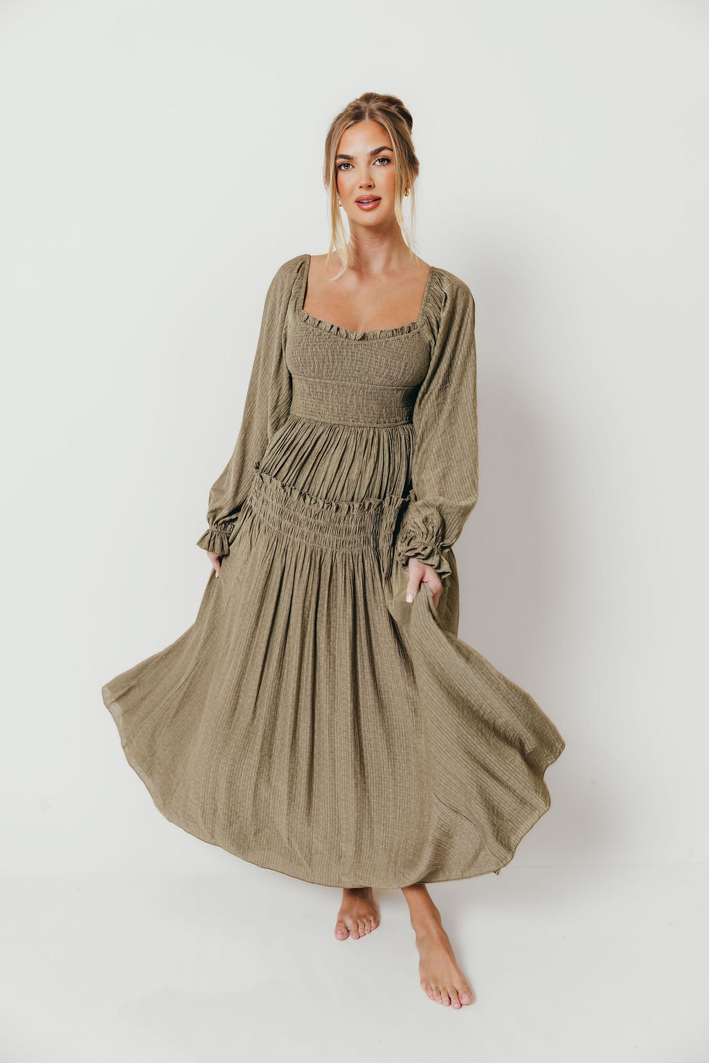 Sylvia Maxi Dress in Stone *Final Sale*