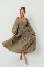 Sylvia Maxi Dress in Stone *Final Sale*
