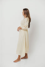 Hunter 100% Cotton Gauze Midi Dress in Butter - Bump Friendly *Final-Sale*