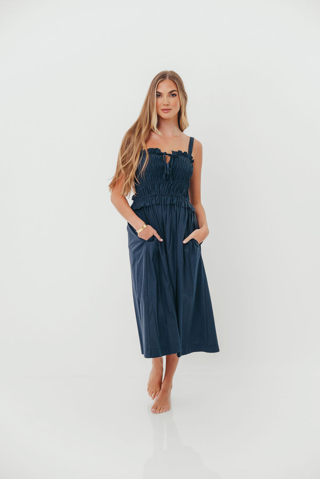 Juniper Midi Dress in Ink