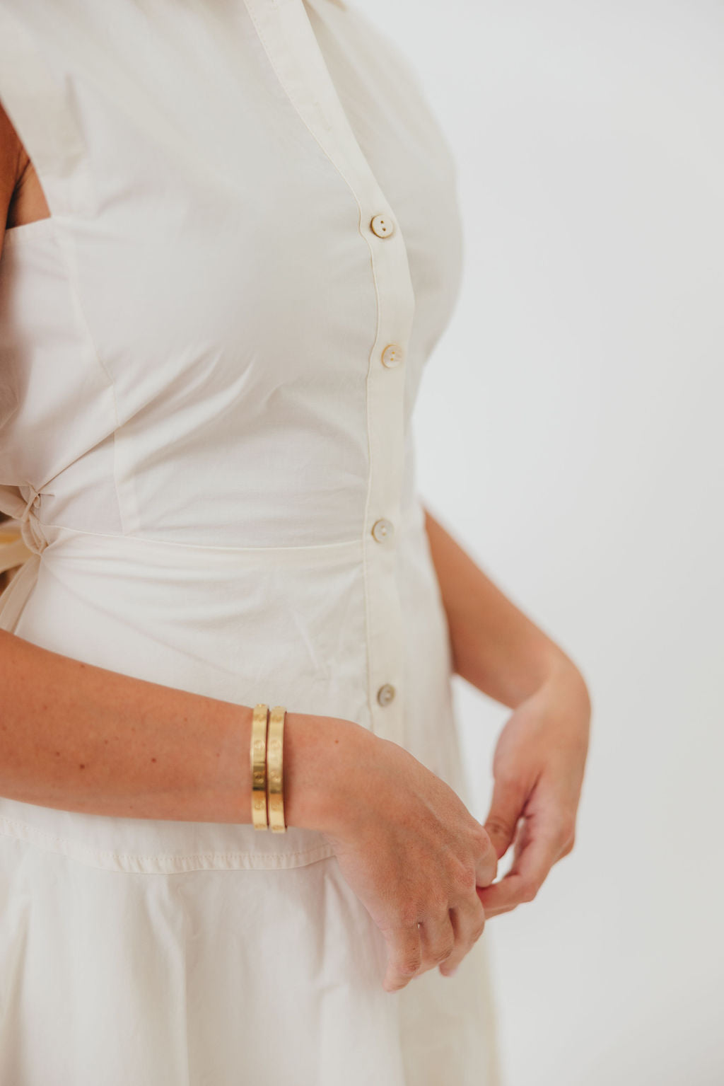 AnnaLynne Midi Dress in Milk White