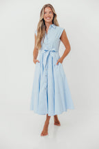 AnnaLynne Midi Dress in Baby Blue