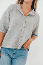 Davina Cardigan Sweater in Heather Grey