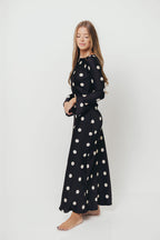 Georgie Polka Dot Maxi Dress in Black