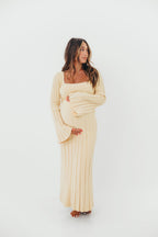 Rowan Square Neck Maxi Dress in Buttercream *Final Sale*