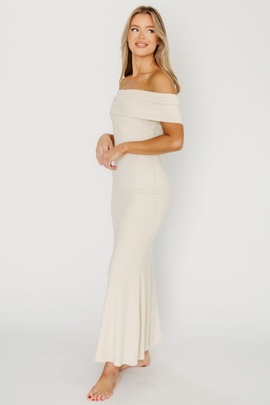 Monroe Maxi Dress in Ivory - Bump Friendly