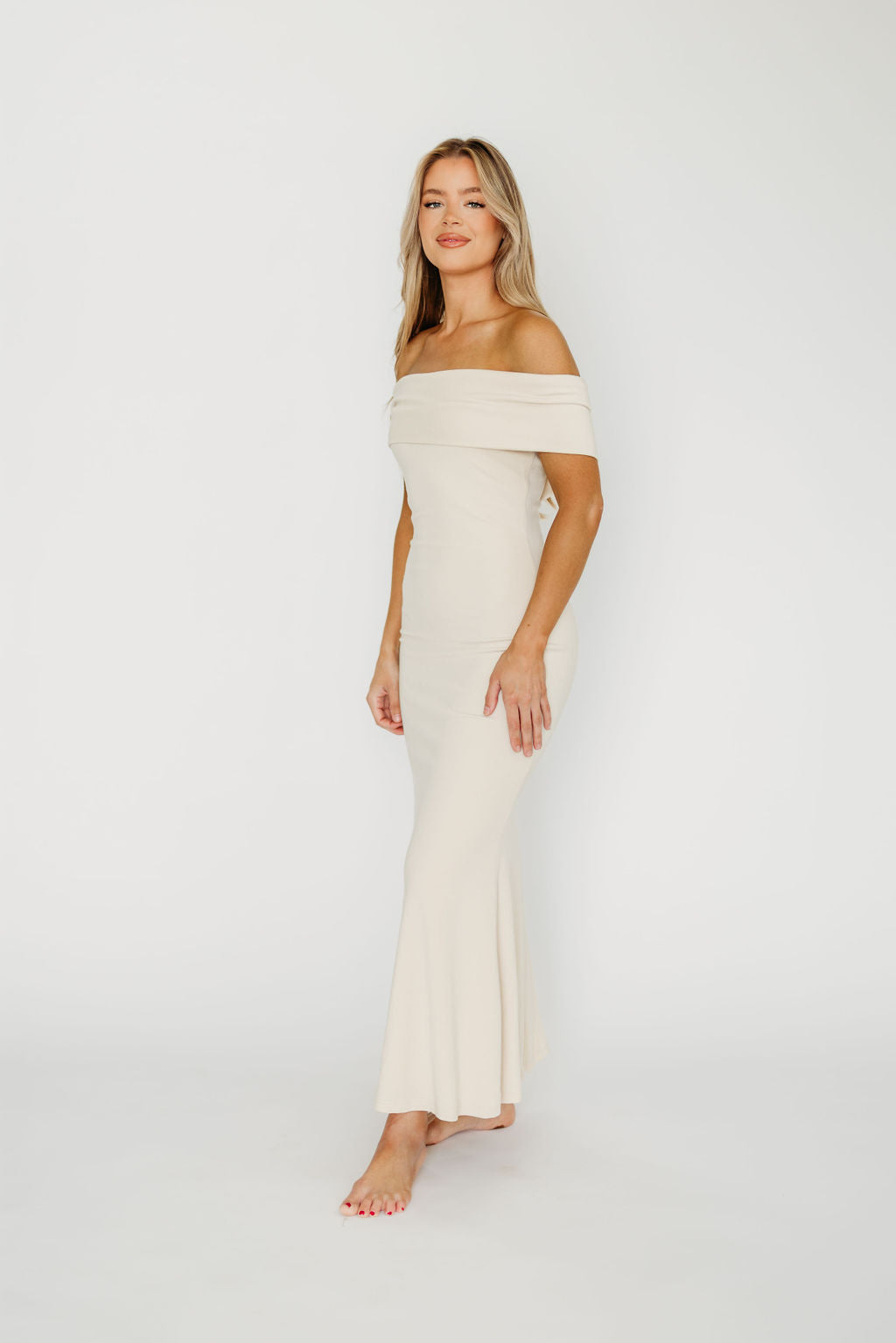 Monroe Maxi Dress in Ivory - Bump Friendly