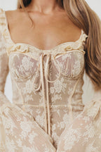 Heirloom Maxi Dress in Cream Tailored Silhouette — not ideal for mid to advanced maternity