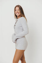 Talynn Knit Bodysuit and Shorts Set in Grey
