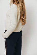 Elizabeth Cardigan Top in Ivory