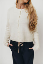 Elizabeth Cardigan Top in Ivory